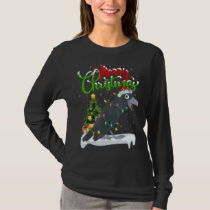 Camiseta Crow Bird Xmas Decoraciones Navidades de Santa Cro