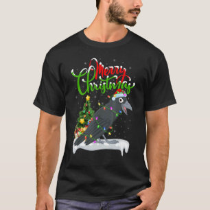 Camiseta Crow Bird Xmas Decoraciones Navidades de Santa Cro