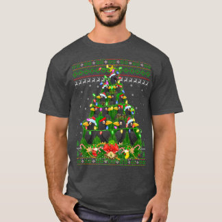 Camiseta Crow Bird Xmas Lighing Tree Santa Crow Ugly Chris
