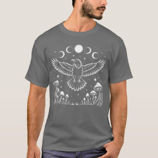 Camiseta Crow Blackbird Raven Witchcore Mystical Moon