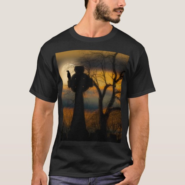 Camiseta Crow de cruz celta (Anverso)