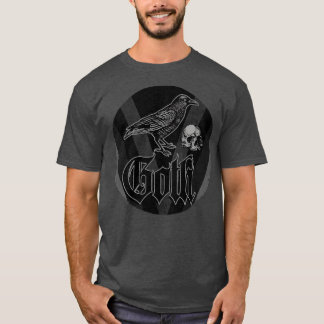 Camiseta Crow de Gótico negro