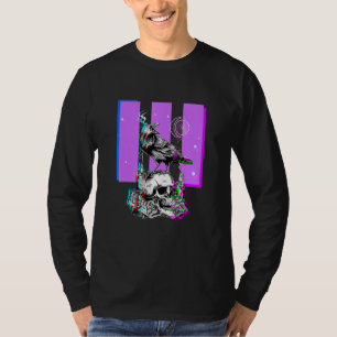 Camiseta Crow Death Skull Tarot Card Occult Raven Fortune T