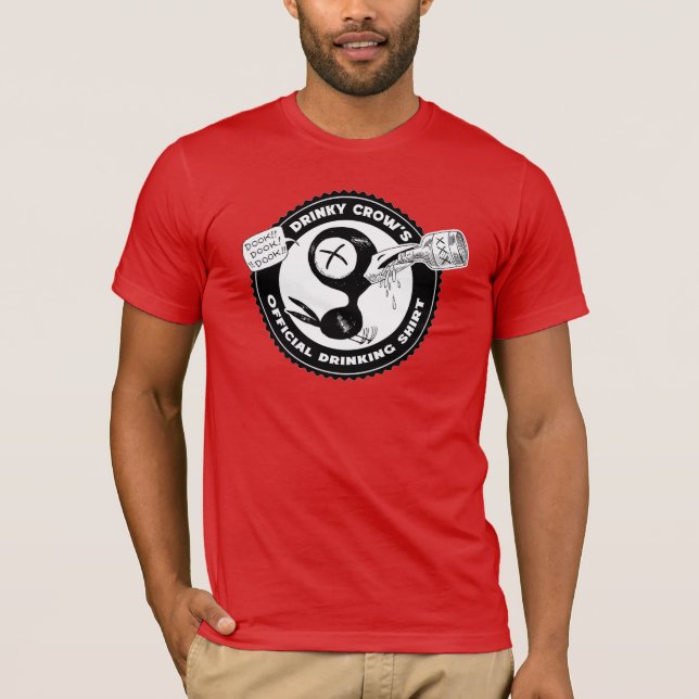 Camiseta Crow Drinky Equipo de Bebida T-Shirt (Anverso)