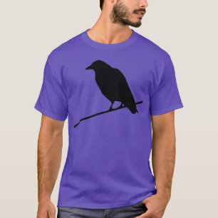 Camiseta Crow en un cable telefónico