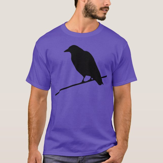 Camiseta Crow en un cable telefónico (Anverso)