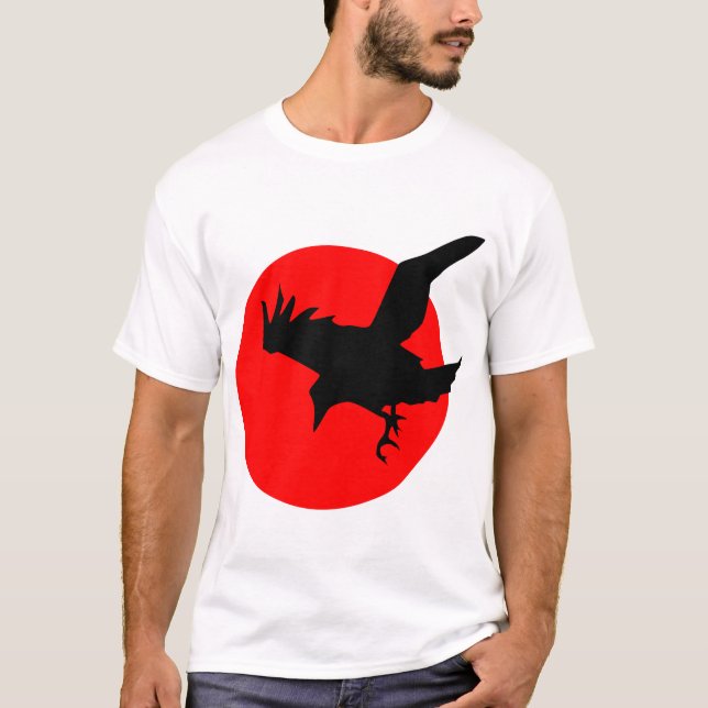 Camiseta Crow Flying Silhouette Raven Flight Wlight Sun (Anverso)