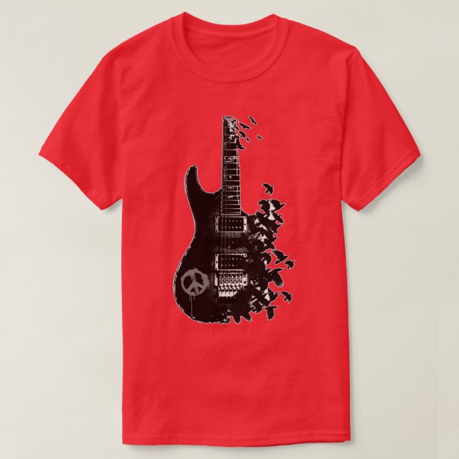Camiseta Crow Guitar (Diseño del anverso)