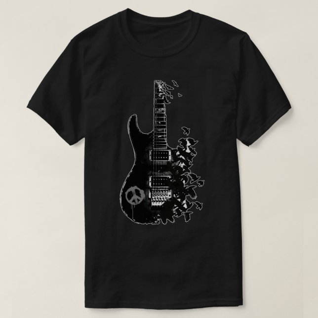 Camiseta Crow Guitar (Diseño del anverso)