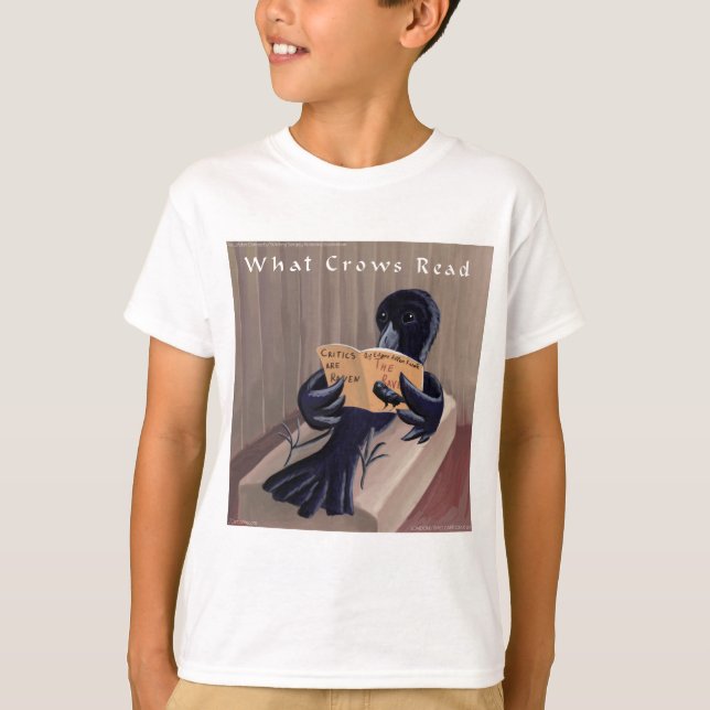 Camiseta Crow Leyendo La Graciosa Raven (Anverso)