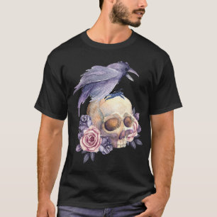 Camiseta Crow Line Art Crows Raven Ornitólogo Ave Birdw