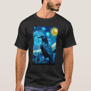 Camiseta Crow Lover Raven Starry Night Style Painting, Van