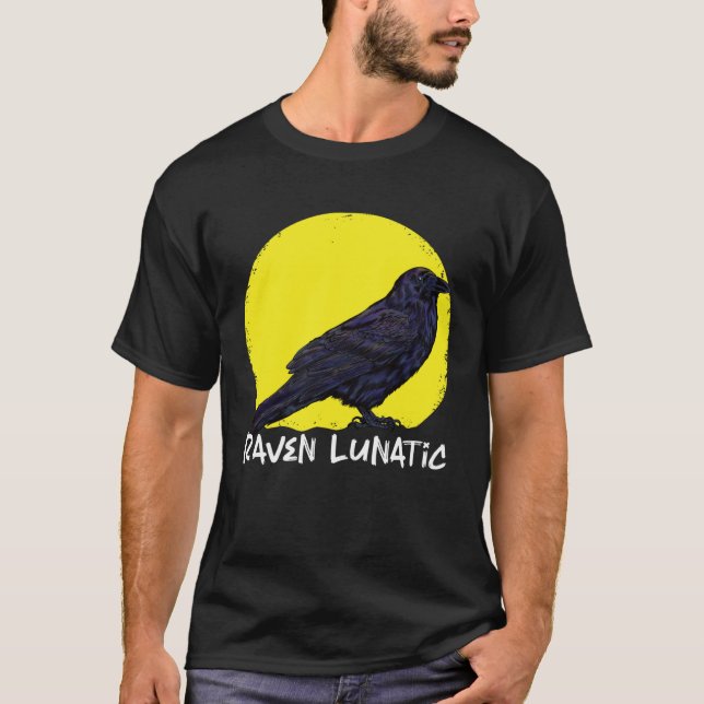 Camiseta Crow Raven Moon Lunar Lunatic Crow Fan Crow Animal (Anverso)