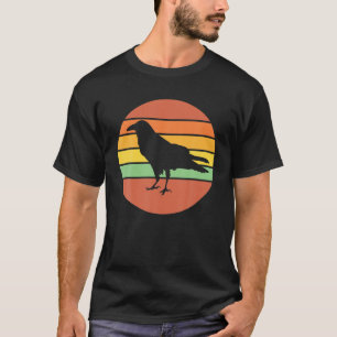 Camiseta Crow Raven Retro Sunset