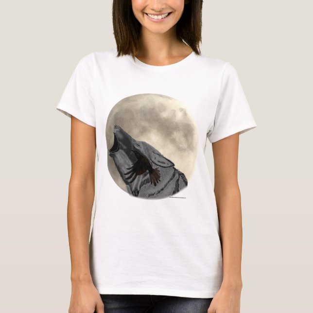 Camiseta Crow Wolf Ladies Relajado Fit T-Shirt (Anverso)