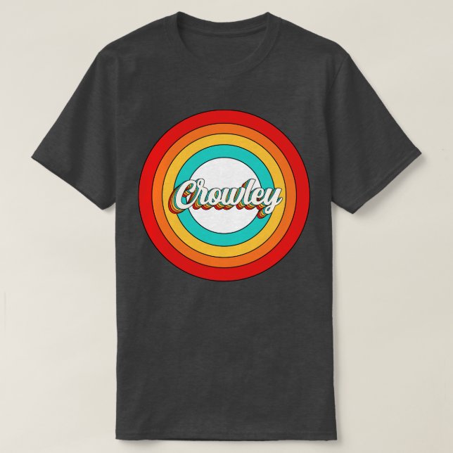 Camiseta Crowley Name Shirt Vintage Crowley Circle (Diseño del anverso)