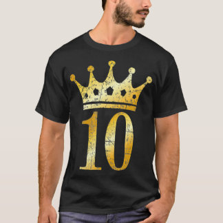 Camiseta Crown Number 10 (Antique Yellow) 10th Birthday 