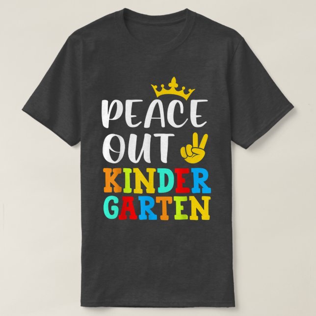 Camiseta Crown Out Kindergarten Peace kids Vestimenta De Sc (Diseño del anverso)