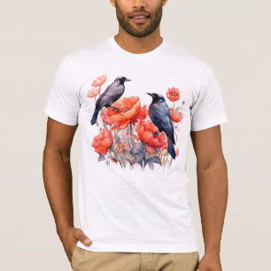 Camiseta Crows Bird Crow Lover Flower