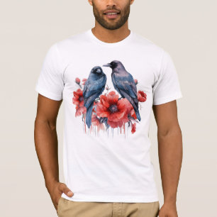 Camiseta Crows Bird Crow Lover Flower
