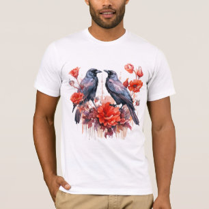 Camiseta Crows Bird Crow Lover Flower