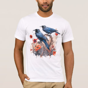 Camiseta Crows Bird Crow Lover Flower