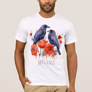 Camiseta Crows Bird Crow Lover Flower