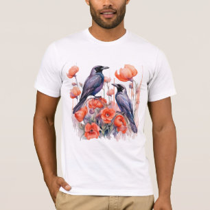 Camiseta Crows Bird Crow Lover Flower