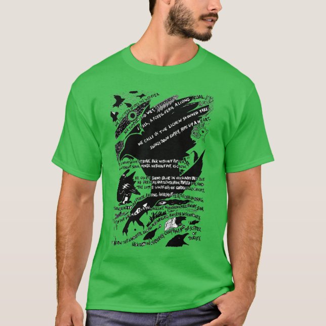 Camiseta Crows en Lochranza cómic poema de jgh (Anverso)