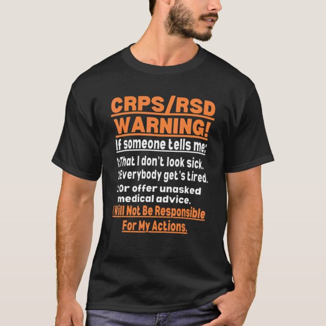 Camiseta CRPS RSD Síndrome de dolor regional complejo Conci (Anverso)