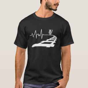 Camiseta Cruce de ferrocarril del ritmo cardíaco Trenes Mod