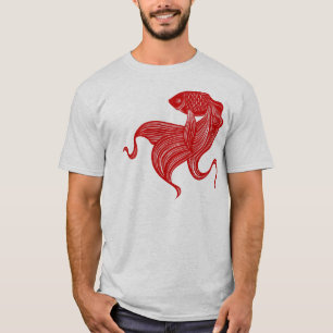 Camiseta Cruce de tijeras de pez dorado Argyle T-Shirt