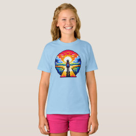 Camiseta Cruce del atardecer en un hermoso viaje de arte a 