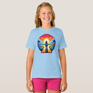 Camiseta Cruce del atardecer en un hermoso viaje de arte a 