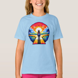 Camiseta Cruce del atardecer en un hermoso viaje de arte a
