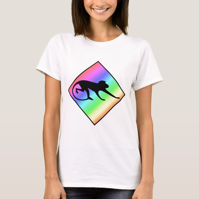 Camiseta Cruce del mono arcoiris (Anverso)