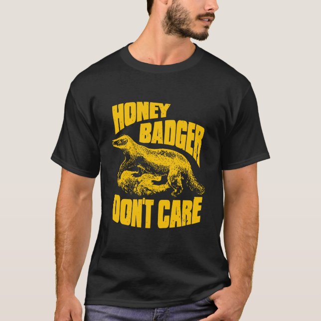 Camiseta Cruce Junction Honey Badger No Te Importa Illustra (Anverso)