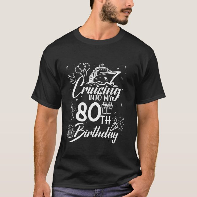 Camiseta Crucero 80º Nacimiento en mis 80 años (Anverso)