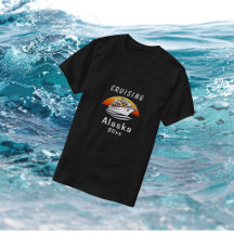 Crucero al atardecer Alaska Negro Personalizable