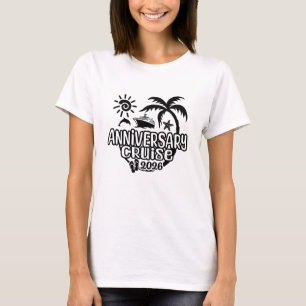 Camiseta Crucero de aniversario 2026 con crucero y palma