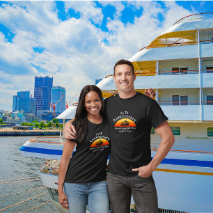 Camiseta Crucero de aniversario número 25 al atardecer pers