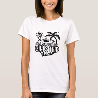 Camiseta Crucero de chicas 2026 con barco de crucero