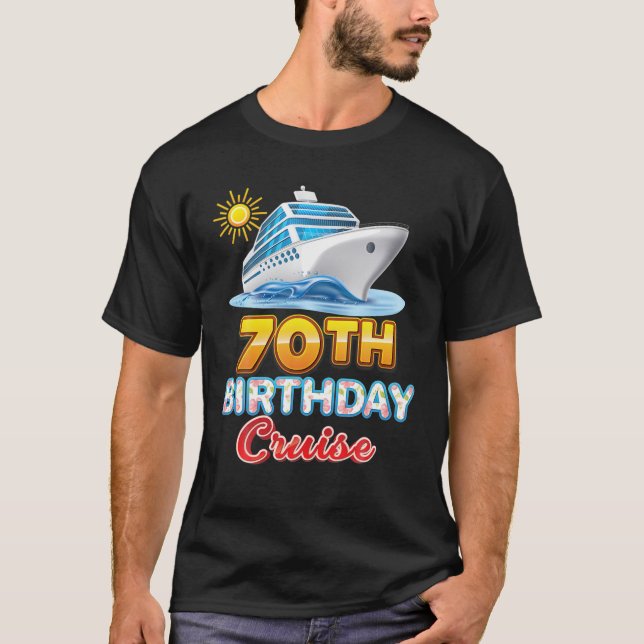 Camiseta Crucero De Cumpleaños 70 Años Viejo 70 Vs. Coincid (Anverso)