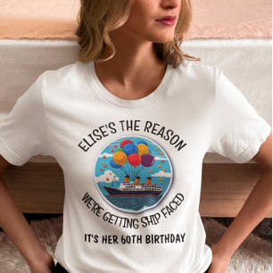 Camiseta Crucero de Cumpleaños Divertido Personalizado para