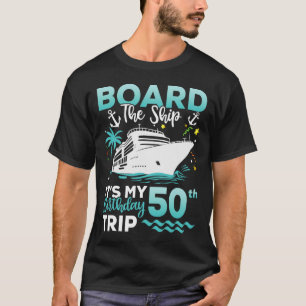 Camiseta Crucero de cumpleaños número 50 embarque viaje de