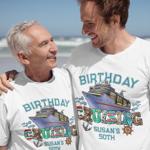 Camiseta Crucero de cumpleaños personalizado