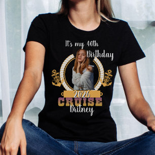 Camiseta Crucero de cumpleaños personalizado con rostro per