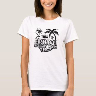 Camiseta Crucero de Cumpleaños, Tripulación de Crucero, 202