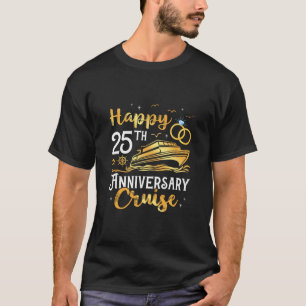 Camiseta Crucero de Feliz 25 Aniversario Viaje de Bodas de