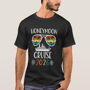 Camiseta Crucero de luna de miel 2026 Recién casados Pareja